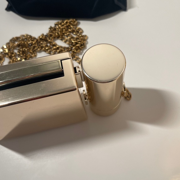 DIOR ROUGE Gold Minaudiere Pouch Clutch Handbag LIMITED EDITION 2021 Christmas - Picture 5 of 16